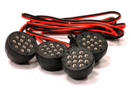 Off-Road High Brightness Large Spot LED Yellow Light Set + Housing (4)
