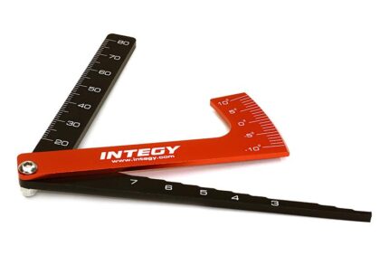 Aluminum Alloy Ruler, Ride Height 1.5-to-7mm & Camber Gauge for 1/10 Drift & TC