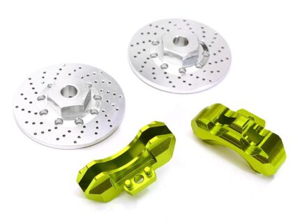 Realistic Alloy Front Brake Disc (2) for Traxxas 1/10 4-Tec 2.0 - Green