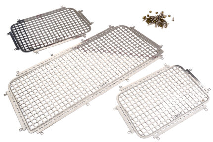 Stainless Window Guards & Protection Plates for Axial 1/10 SCX10 III