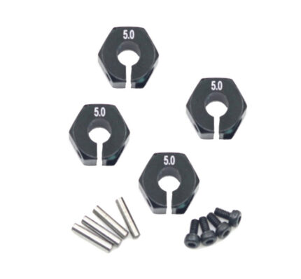 12mm Hex Wheel (4) Hub 5mm Thick for 1/10 Traxxas, Axial, Tamiya, Drift & TC