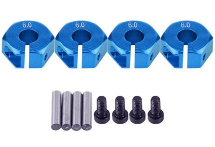 12mm Hex Wheel (4) Hub 6mm Thick for 1/10 Traxxas, Axial, Tamiya, Drift & TC