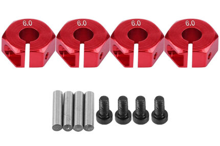 12mm Hex Wheel (4) Hub 6mm Thick for 1/10 Traxxas, Axial, Tamiya, Drift & TC