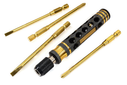 QuickPit 4 Sizes, Screw Driver Tip Set (2 x Phillips & 2 x Flat)