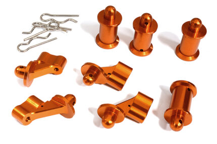 Billet Machined Front & Rear Body Mount Set for Arrma 1/8 Kraton 6S BLX V3