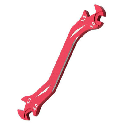 Red Open End Hex Nut Wrench 3mm, 4mm, 5mm, 5.5mm