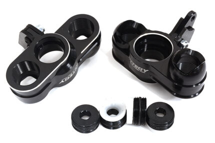 Black Billet Machined Steering Knuckles for Arrma 1/7 Limitless All-Road