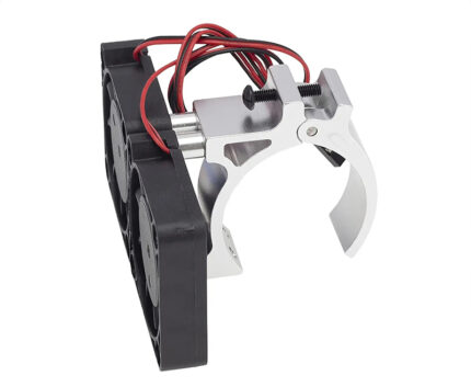 Silver 42mm Motor Heatsink with Dual 40x40mm Cooling Fans for 1/10 & 1/8 RC Cars