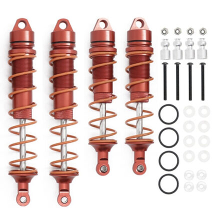 Red Alloy Machined Shock Absorbers Set of 4 for Arrma 1/8 Kraton 6S BLX V5