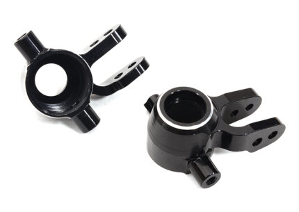 Black Billet Machined Steering Knuckles Upgrade for Traxxas 1/10 Scale Hoss 4X4