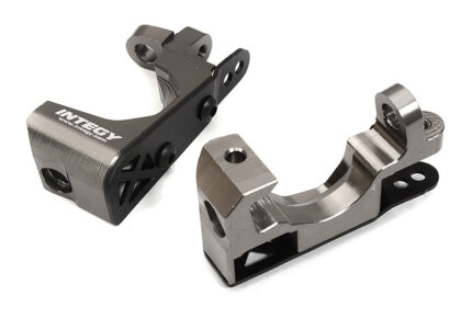 Grey Billet Machined Caster Blocks for Traxxas 1/10 Scale Hoss 4X4