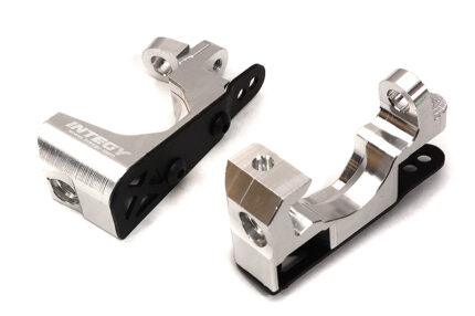 Silver Billet Machined Caster Blocks for Traxxas 1/10 Scale Hoss 4X4