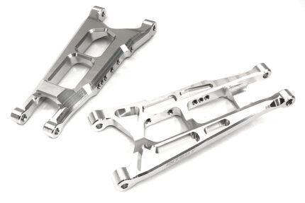 Silver Billet Machined Aluminum Lower Suspension Arms for Traxxas 1/10 Hoss 4X4