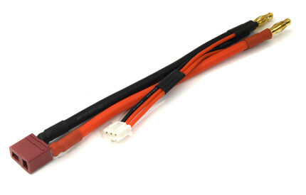 T-Style Type Plug to 4mm Banana w/ Balance Plug Wire Harness for 2S Battery
