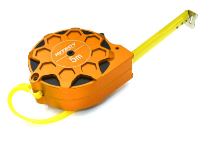 5 Meter Tape Measure by Integy - Alloy Machined Case, 15ft Metric & Inch, Orange