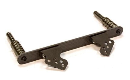 Grey Machined Front Body Mount Set for Traxxas 1/10 Scale Slash 2WD