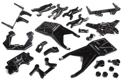 Black Complete Billet Machined Suspension Upgrade Kit for Traxxas 1/10 Slash 2WD