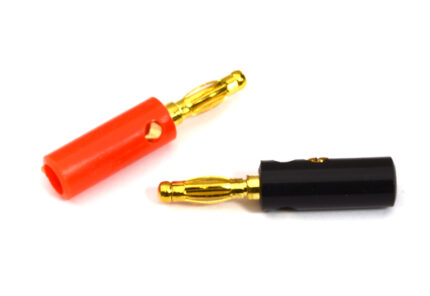 Euro Style Connector 4mm Male Banana Plug (2pcs)