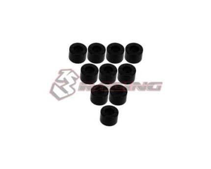 Aluminum M3 Flat Washer 4mm (10 Pcs) - Black