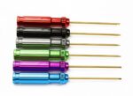 6-Piece Titanium Nitride Allen Hex Wrench Set with 18mm O.D. Handle - Image 2