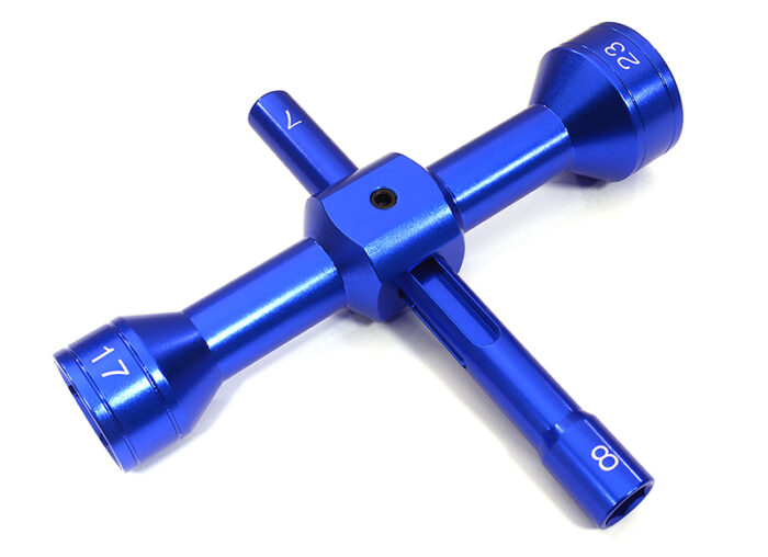 Quad Hex Socket Wrench 7mm + 8mm + 17mm + 23mm Size - Image 1