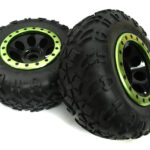 Rock Crawler 40 Size Tire & Wheel (2) 23mm Hex for 1/8 Scale (O.D.=175mm)