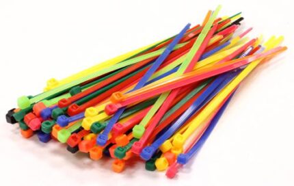 Mixed Color Plastic Tie Wrap / Cable Tie (100) Small Size