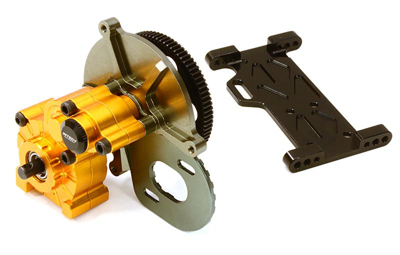 Billet Center Gearbox w/ Metal Gears for AX10, SCX-10, and Custom DIY Projects