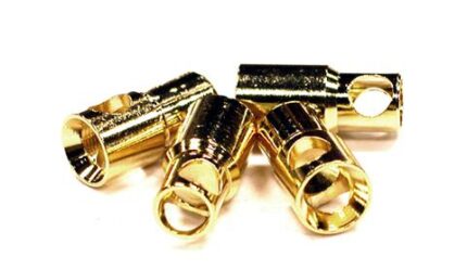 6mm Gold Bullet Banana Connector Power Plug Set (4) for RC