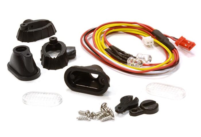 V2 Large T2 Style LED Yellow Fog Light (2) Set for 1/10 Off-Road & Rock Crawlers - Image 1