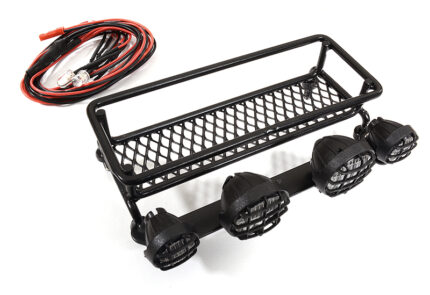 T17 Realistic 1/10 Scale Metal Luggage Tray with 4 LED Adj. Spot Light 62x108mm