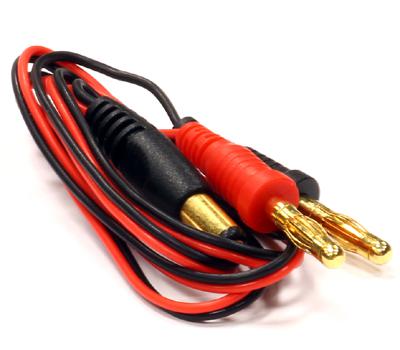 TX-JR Type (2.1 Negative) Charging Cable w/ Banana Plugs 600mm 22AWG Wire