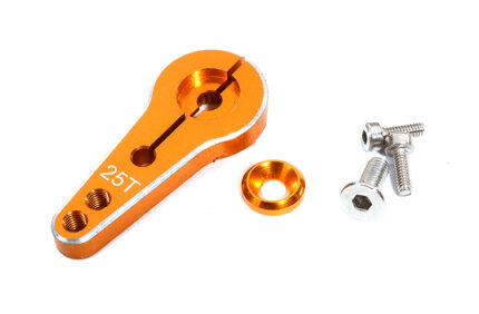 Billet Machined Single Sided Servo Horn 25T for Futaba Servo (r=20, 24mm Holes)