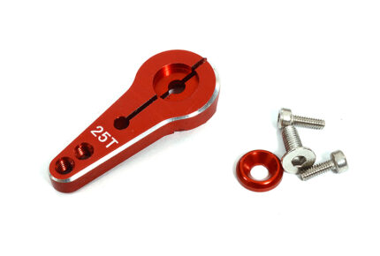 Billet Machined Single Sided Servo Horn 25T for Futaba Servo (r=20, 24mm Holes)