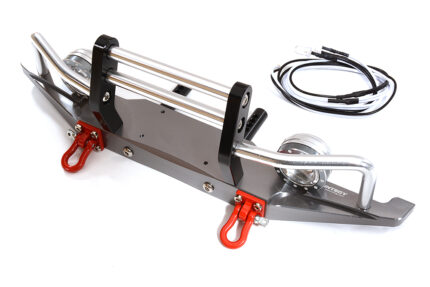 Billet Machined Alloy Front Bumper w/ LED (2) for Axial SCX-10, Dingo & Honcho