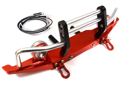 Billet Machined Alloy Front Bumper w/ LED (2) for Axial SCX-10, Dingo & Honcho