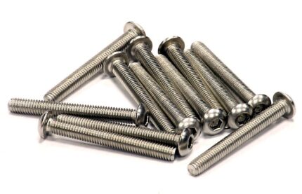 Stainless Steel Socket Head Button Screw (12) M3x25mm Size