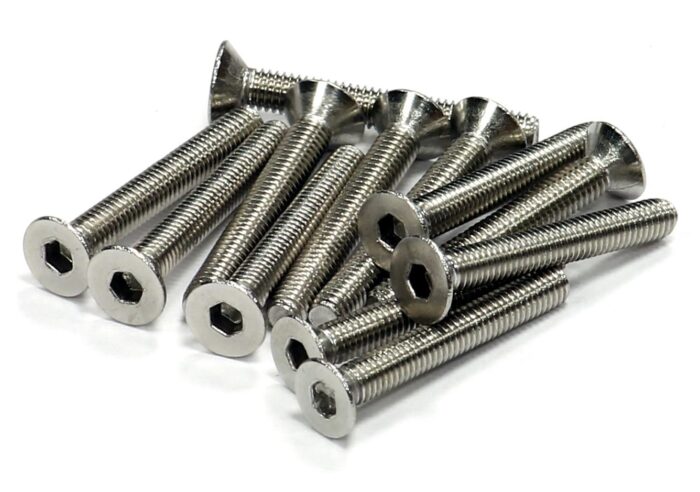 Stainless Steel Countersunk Flat Head Socket Screw (12) M3x22mm Size - Image 1