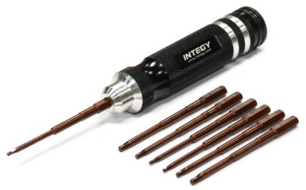 QuickPit 7pcs Allen Hex w/ 1/4 Adapter (0.05, 1/16, 5/64, 3/32, 1.5, 2.0, 2.5mm)