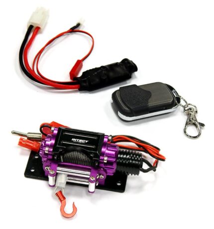Billet Machined T3 Realistic Mega Winch w/Wireless Module for 1/10 Scale Crawler