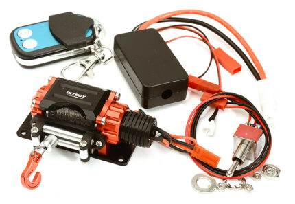 Billet Machined T3 Realistic Mega Winch w/Wireless Module for 1/10 Scale Crawler