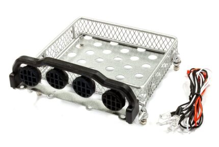 Type II Realistic 1/10 Scale Metal Luggage Tray 101x82mm with 4 LED Light Set
