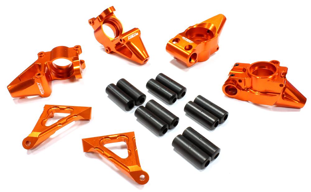 Billet Alloy Modified Rear Hub + Steering Block Set for HPI Baja 5B2.0, 5T & 5SC