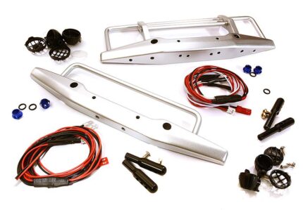 Realistic Front & Rear Bumper w/ LED Lights for AXial SCX-10, Dingo & Honcho