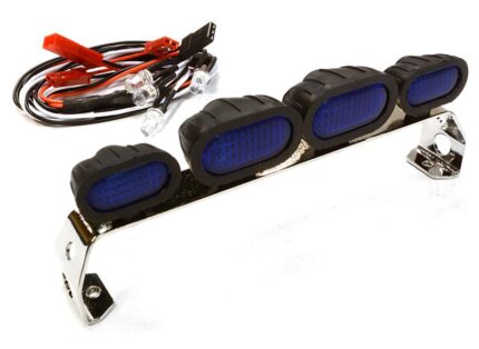 Realistic Roof Top Spot LED (4) Light Set 107mm Wide for 1/10 Scale Off-Road