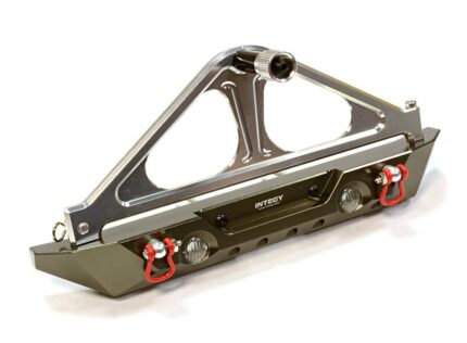 Realistic 1/10 Rear Bumper with Spare Tire Rack for SCX-10