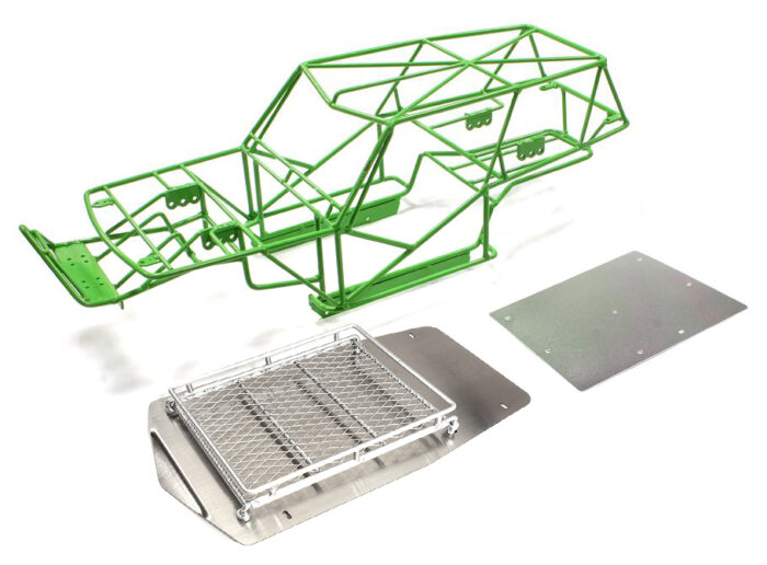 Realistic T2 Steel Roll Cage Body w/ Luggage Tray for Axial Wraith 2.2 - Image 1