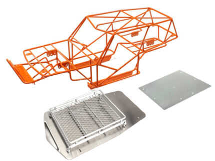 Realistic T2 Steel Roll Cage Body w/ Luggage Tray for Axial Wraith 2.2