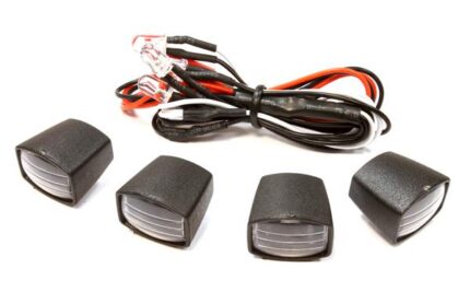 Realistic White LED Spot Light Set for 1/10 & 1/8 Scale RC Cars (4-Pack)