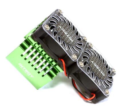Twin 40x40mm HS Cooling Fan+Heatsink Mount for 40mm O.D. Motor
